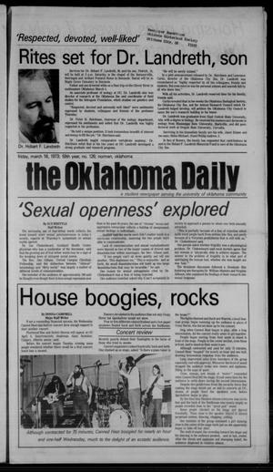 The Oklahoma Daily (Norman, Okla.), Vol. 59, No. 126, Ed. 1 Friday, March 16, 1973