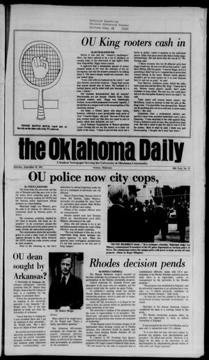 The Oklahoma Daily (Norman, Okla.), Vol. 60, No. 22, Ed. 1 Saturday, September 22, 1973