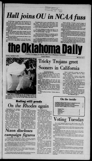 The Oklahoma Daily (Norman, Okla.), Vol. 60, No. 27, Ed. 1 Saturday, September 29, 1973