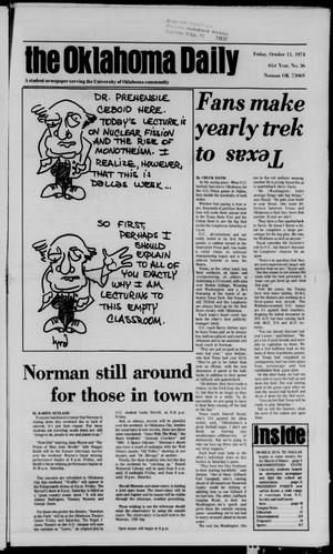 The Oklahoma Daily (Norman, Okla.), Vol. 61, No. 36, Ed. 1 Friday, October 11, 1974