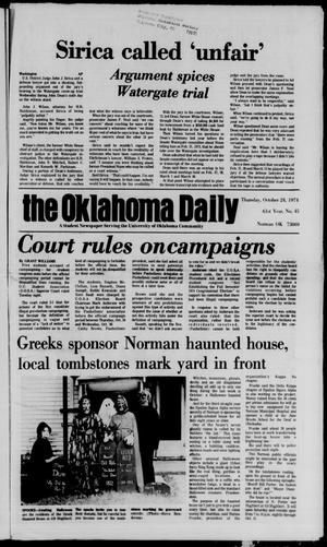 The Oklahoma Daily (Norman, Okla.), Vol. 61, No. 46, Ed. 1 Friday, October 25, 1974