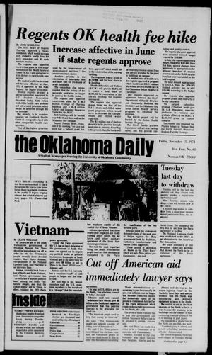 The Oklahoma Daily (Norman, Okla.), Vol. 61, No. 61, Ed. 1 Friday, November 15, 1974