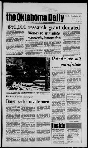 The Oklahoma Daily (Norman, Okla.), Vol. 61, No. 76, Ed. 1 Tuesday, December 10, 1974