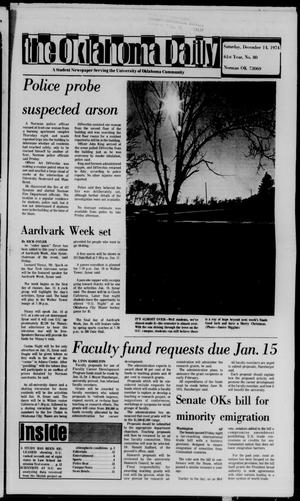 The Oklahoma Daily (Norman, Okla.), Vol. 61, No. 80, Ed. 1 Saturday, December 14, 1974