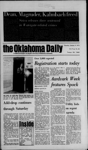 The Oklahoma Daily (Norman, Okla.), Vol. 61, No. 82, Ed. 1 Thursday, January 9, 1975