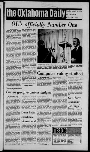 The Oklahoma Daily (Norman, Okla.), Vol. 61, No. 90, Ed. 1 Saturday, January 18, 1975