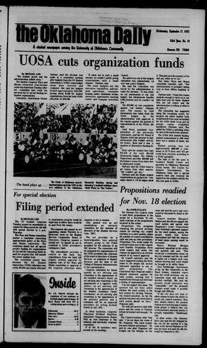 The Oklahoma Daily (Norman, Okla.), Vol. 62, No. 19, Ed. 1 Wednesday, September 17, 1975