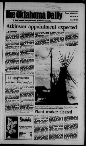 The Oklahoma Daily (Norman, Okla.), Vol. 62, No. 25, Ed. 1 Thursday, September 25, 1975