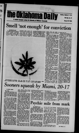 The Oklahoma Daily (Norman, Okla.), Vol. 62, No. 27, Ed. 1 Saturday, September 27, 1975