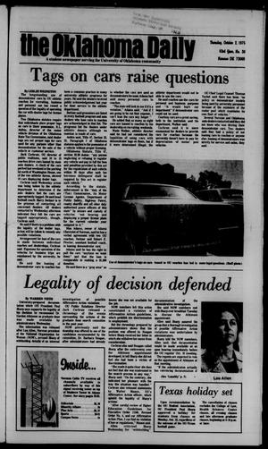 The Oklahoma Daily (Norman, Okla.), Vol. 62, No. 30, Ed. 1 Thursday, October 2, 1975