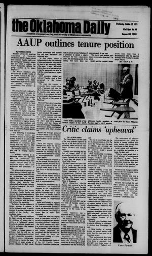 The Oklahoma Daily (Norman, Okla.), Vol. 62, No. 44, Ed. 1 Wednesday, October 22, 1975