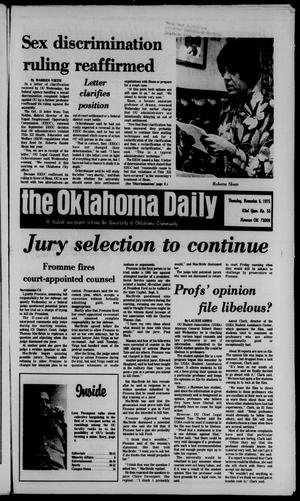 The Oklahoma Daily (Norman, Okla.), Vol. 62, No. 55, Ed. 1 Thursday, November 6, 1975