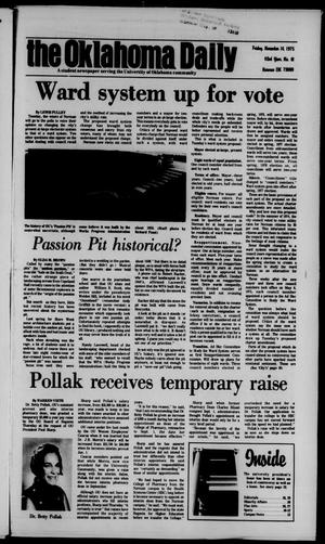 The Oklahoma Daily (Norman, Okla.), Vol. 62, No. 61, Ed. 1 Friday, November 14, 1975