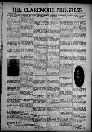 Primary view of object titled 'The Claremore Progress (Claremore, Okla.), Vol. 16, No. 40, Ed. 1 Thursday, September 9, 1920'.