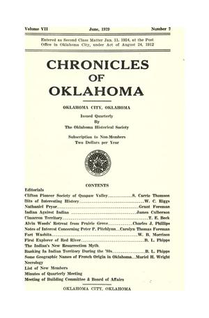 Chronicles of Oklahoma, Volume 7, Number 2, June 1929
