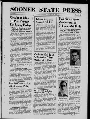 Sooner State Press (Norman, Okla.), Vol. 32, No. 21, Ed. 1 Saturday, February 10, 1940