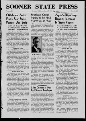 Sooner State Press (Norman, Okla.), Vol. 33, No. 24, Ed. 1 Saturday, March 8, 1941