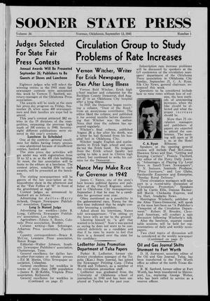 Sooner State Press (Norman, Okla.), Vol. 34, No. 1, Ed. 1 Saturday, September 13, 1941
