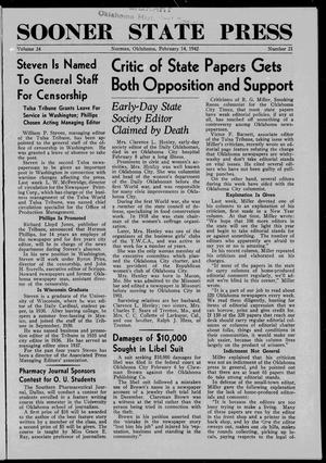 Sooner State Press (Norman, Okla.), Vol. 34, No. 21, Ed. 1 Saturday, February 14, 1942