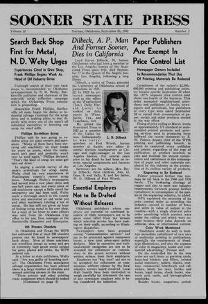 Sooner State Press (Norman, Okla.), Vol. 35, No. 3, Ed. 1 Saturday, September 26, 1942