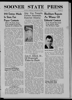 Sooner State Press (Norman, Okla.), Vol. 37, No. 1, Ed. 1 Saturday, September 16, 1944