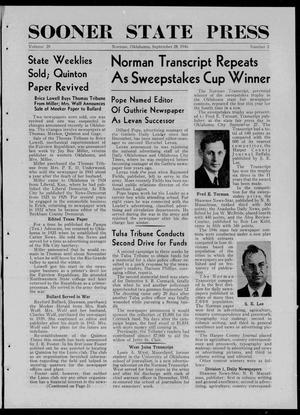 Sooner State Press (Norman, Okla.), Vol. 39, No. 3, Ed. 1 Saturday, September 28, 1946
