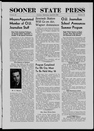 Sooner State Press (Norman, Okla.), Vol. 40, No. 31, Ed. 1 Saturday, April 24, 1948