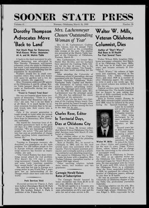 Sooner State Press (Norman, Okla.), Vol. 41, No. 26, Ed. 1 Saturday, March 26, 1949