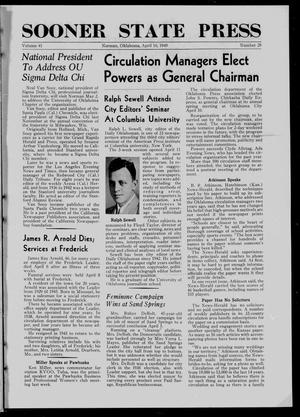 Sooner State Press (Norman, Okla.), Vol. 41, No. 29, Ed. 1 Saturday, April 16, 1949
