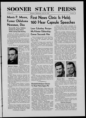 Sooner State Press (Norman, Okla.), Vol. 41, No. 31, Ed. 1 Saturday, April 30, 1949