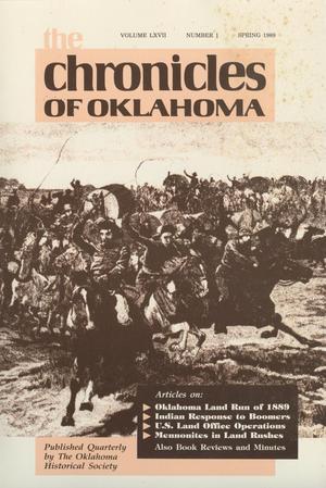 Chronicles of Oklahoma, Volume 67, Number 1, Spring 1989