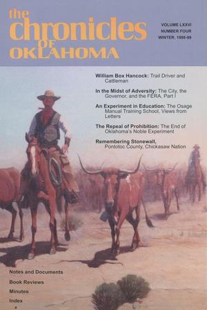 Primary view of object titled 'Chronicles of Oklahoma, Volume 76, Number 4, Winter 1998-99'.