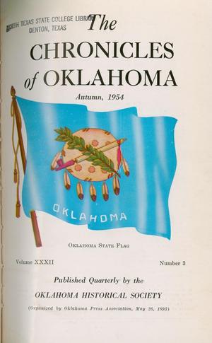 Chronicles of Oklahoma, Volume 32, Number 3, Autumn 1954