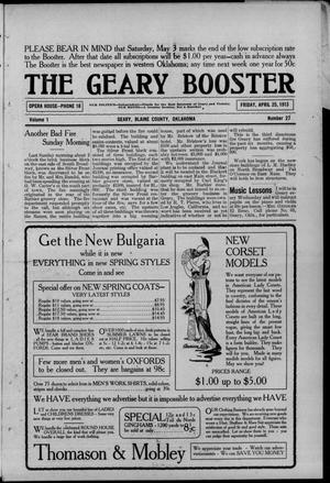 The Geary Booster (Geary, Okla.), Vol. 1, No. 27, Ed. 1 Friday, April 25, 1913