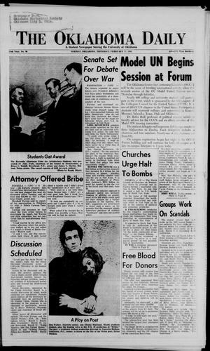 The Oklahoma Daily (Norman, Okla.), Vol. 52, No. 96, Ed. 1 Thursday, February 17, 1966