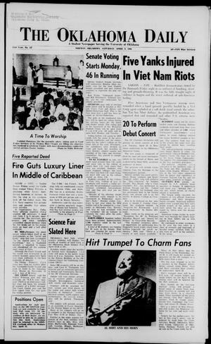 Primary view of object titled 'The Oklahoma Daily (Norman, Okla.), Vol. 52, No. 127, Ed. 1 Saturday, April 9, 1966'.