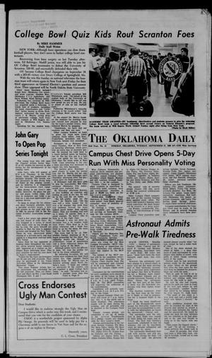 The Oklahoma Daily (Norman, Okla.), Vol. 53, No. 15, Ed. 1 Tuesday, September 27, 1966