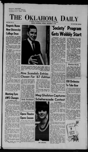 Primary view of object titled 'The Oklahoma Daily (Norman, Okla.), Vol. 53, No. 67, Ed. 1 Tuesday, December 13, 1966'.
