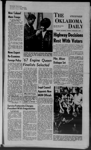 The Oklahoma Daily (Norman, Okla.), Vol. 53, No. 92, Ed. 1 Tuesday, February 14, 1967