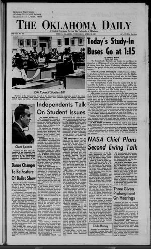 The Oklahoma Daily (Norman, Okla.), Vol. 53, No. 137, Ed. 1 Wednesday, April 26, 1967