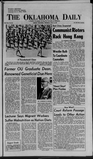 The Oklahoma Daily (Norman, Okla.), Vol. 53, No. 181, Ed. 1 Thursday, July 13, 1967