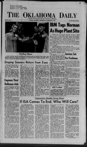 The Oklahoma Daily (Norman, Okla.), Vol. 54, No. 5, Ed. 1 Wednesday, September 13, 1967
