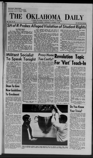 The Oklahoma Daily (Norman, Okla.), Vol. 54, No. 30, Ed. 1 Wednesday, October 18, 1967