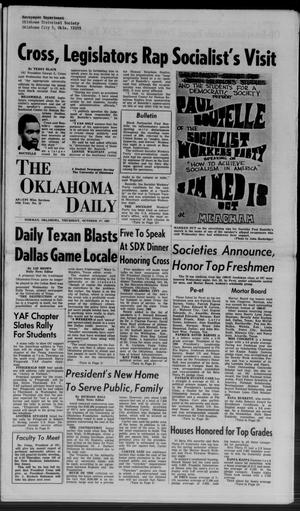 The Oklahoma Daily (Norman, Okla.), Vol. 54, No. 31, Ed. 1 Thursday, October 19, 1967