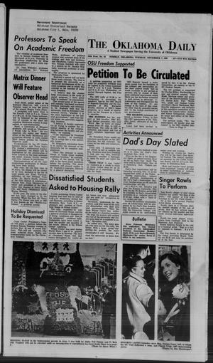 The Oklahoma Daily (Norman, Okla.), Vol. 54, No. 44, Ed. 1 Tuesday, November 7, 1967