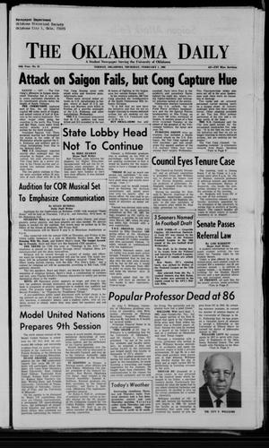 The Oklahoma Daily (Norman, Okla.), Vol. 54, No. 81, Ed. 1 Thursday, February 1, 1968