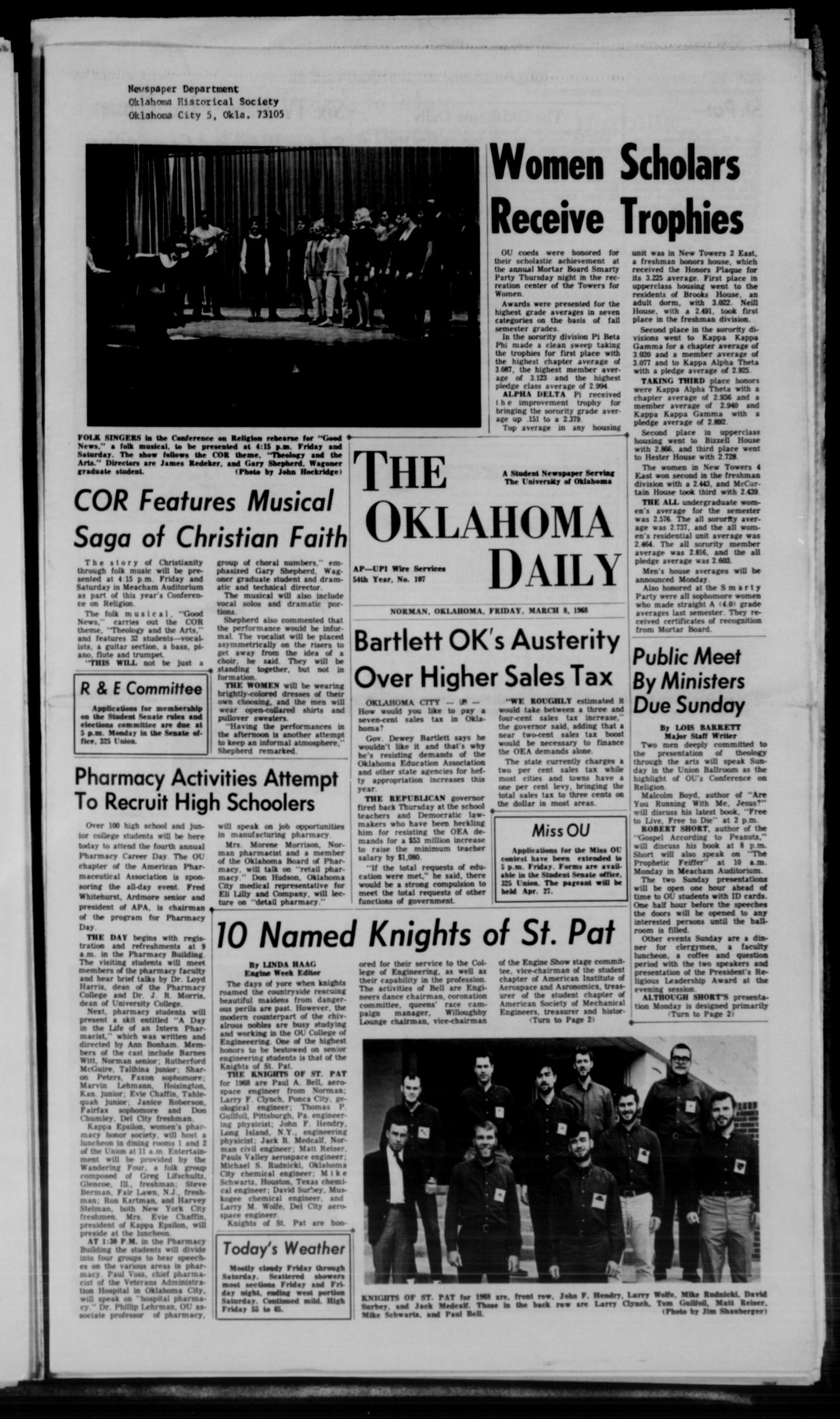 The Oklahoma Daily (Norman, Okla.), Vol. 54, No. 107, Ed ...