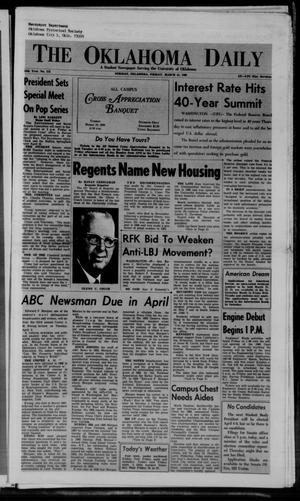 The Oklahoma Daily (Norman, Okla.), Vol. 54, No. 112, Ed. 1 Friday, March 15, 1968
