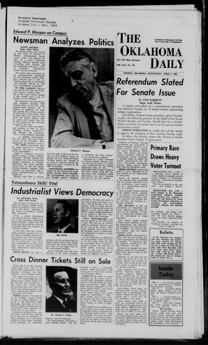 The Oklahoma Daily (Norman, Okla.), Vol. 54, No. 119, Ed. 1 Wednesday, April 3, 1968