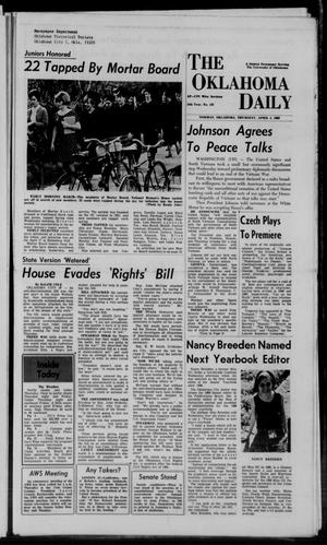 The Oklahoma Daily (Norman, Okla.), Vol. 54, No. 120, Ed. 1 Thursday, April 4, 1968